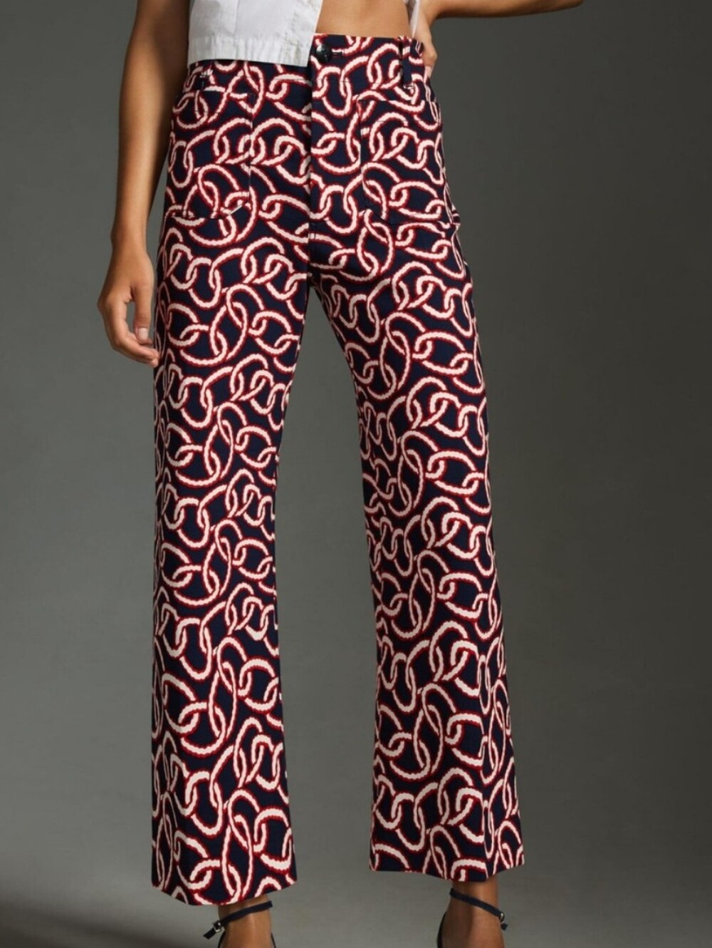 Anthropologie Maeve Colette Cropped Wide-Leg Ponte Pants